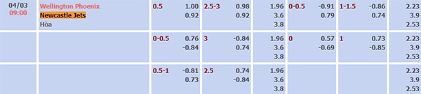 Soi Kèo Wellington Phoenix Vs Newcastle Jets, 09H00 Ngày 04/03: Vđqg  Australia