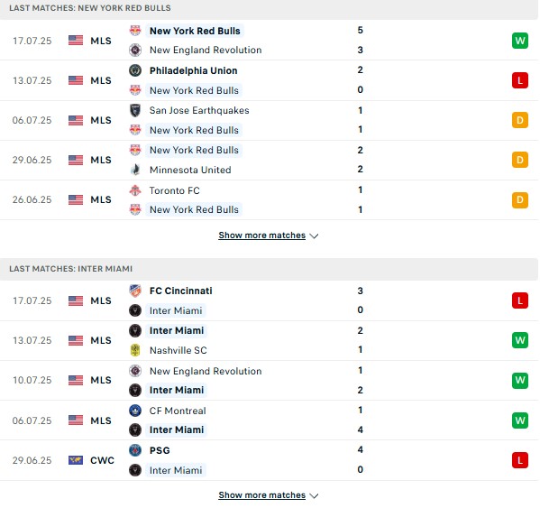 PD New York RB vs Inter Miami