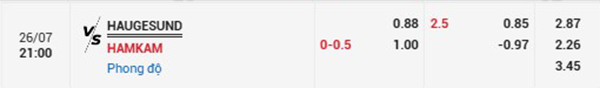 TlHaugesund vs HamKam