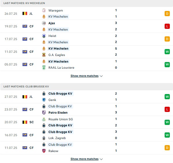 PD Mechelen vs Club Brugge